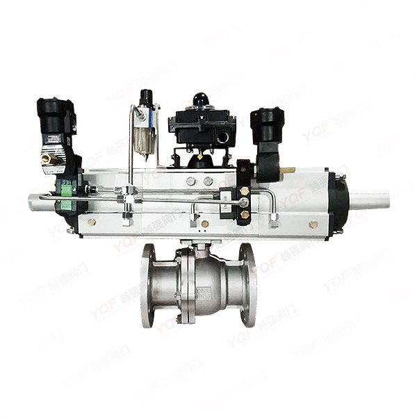 气动三段式法兰球阀