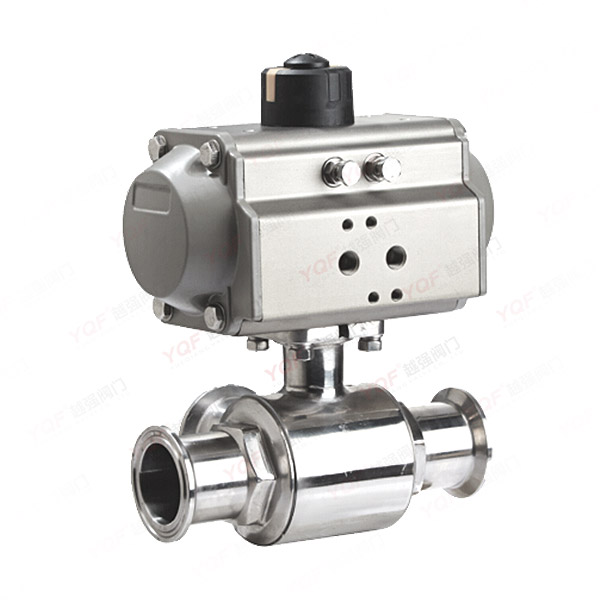 气动三通卫生级快装球阀