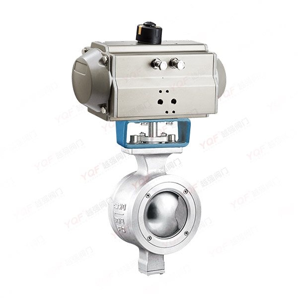 气动V型切断球阀